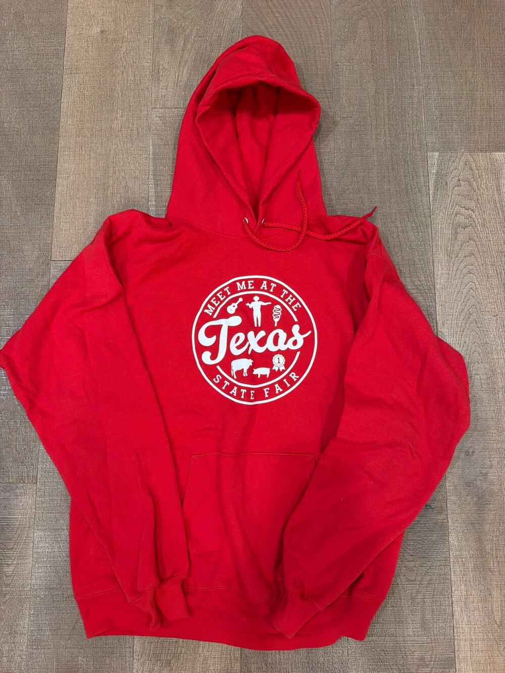 Rred Hanes Texas State Fair Fall Fleece Hoodie